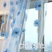 Emmala 1 * 2 M Transparent Print Flowers Rideaux Tulle Unique Rideau Pour Salon Chambre Chambre Enfants 5 Couleurs Bleu Color : Bleu  Size : Size - B07V2X3Y3Z